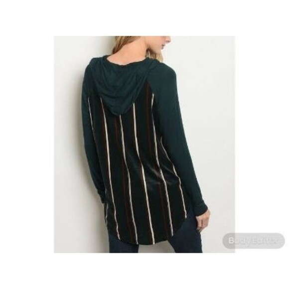 Hunter Green Hoodie Top L - Picture 3 of 9